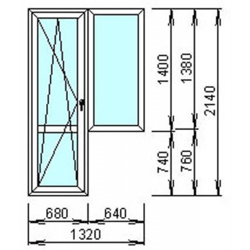 Стандартная Балконная Дверь Размер