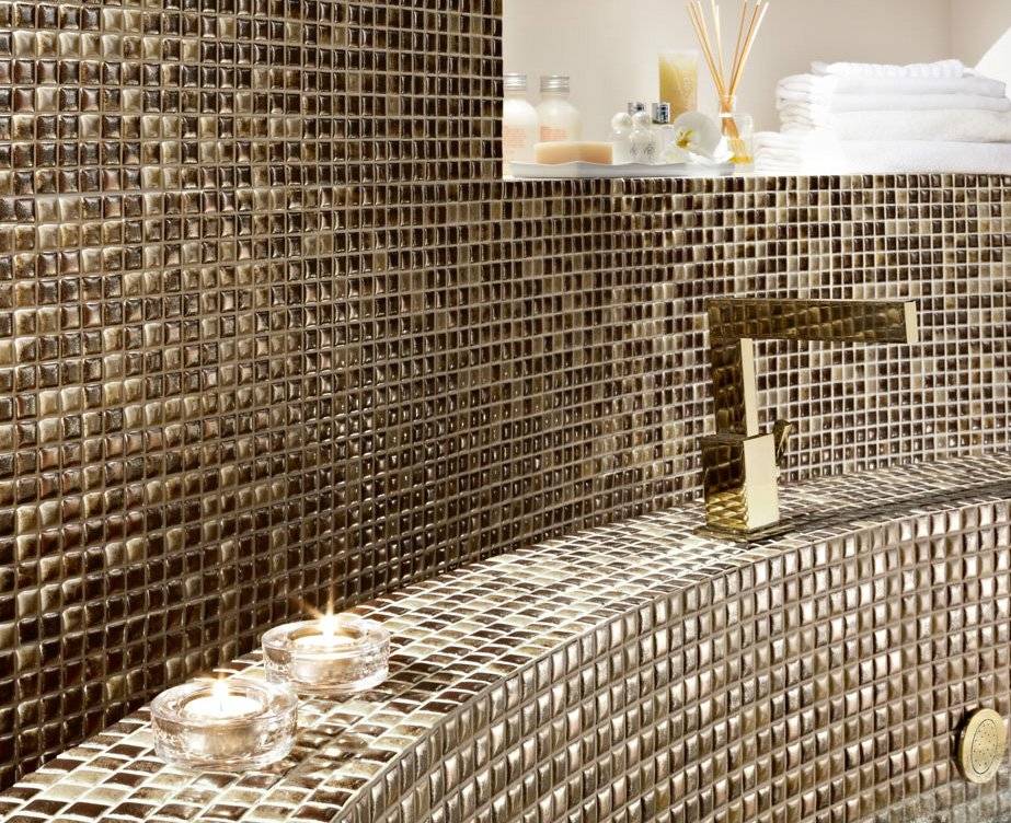 Мозаика в интерьере ванной комнаты