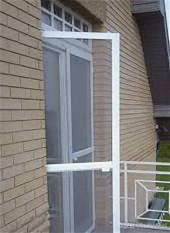 Москитная сетка на дверь на магнитах, рулонная, установка на балкон.