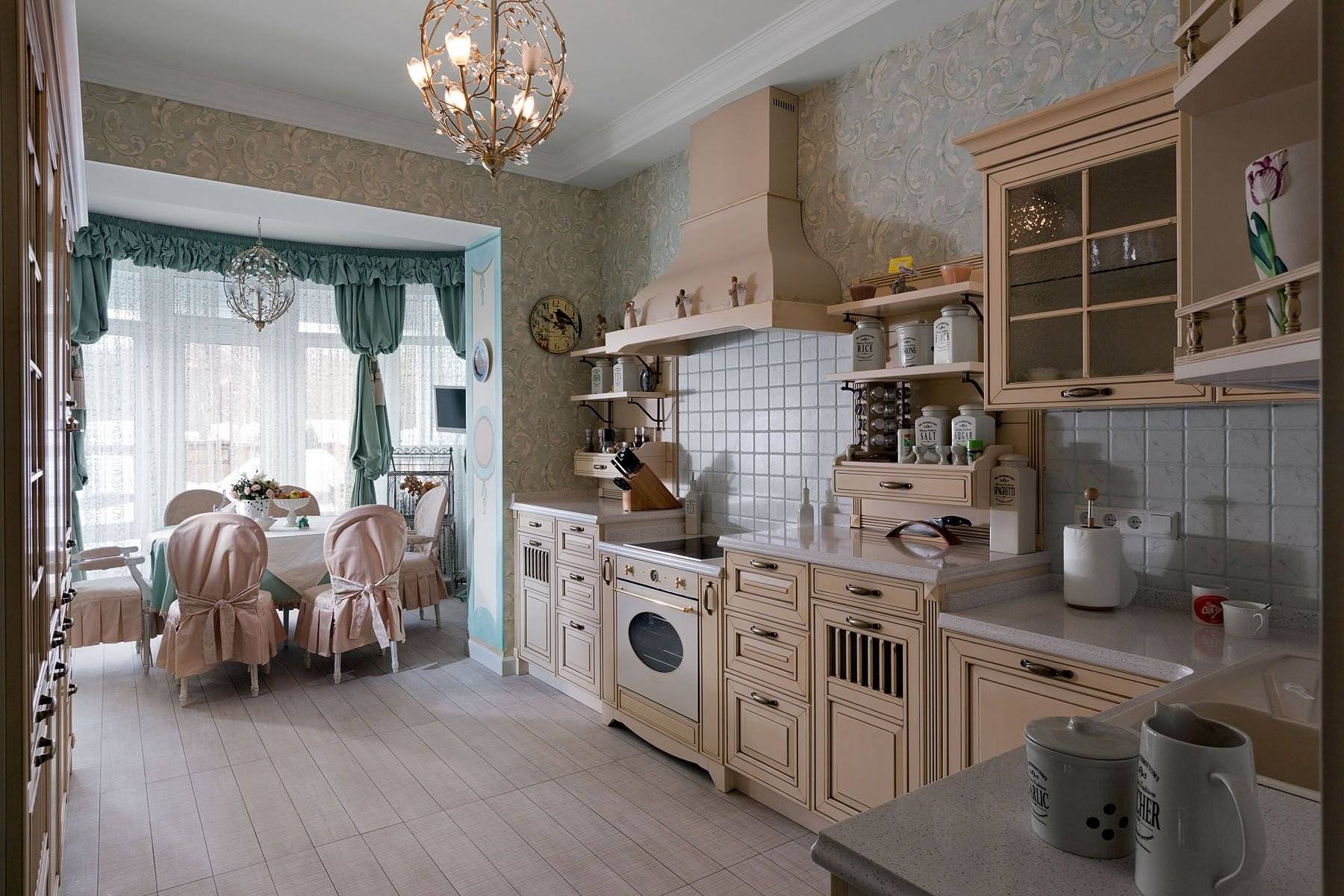 Кухня в стиле прованс - кухонный гарнитур в стиле прованс, фото интерьера прованс кухни в квартире и в частном доме.