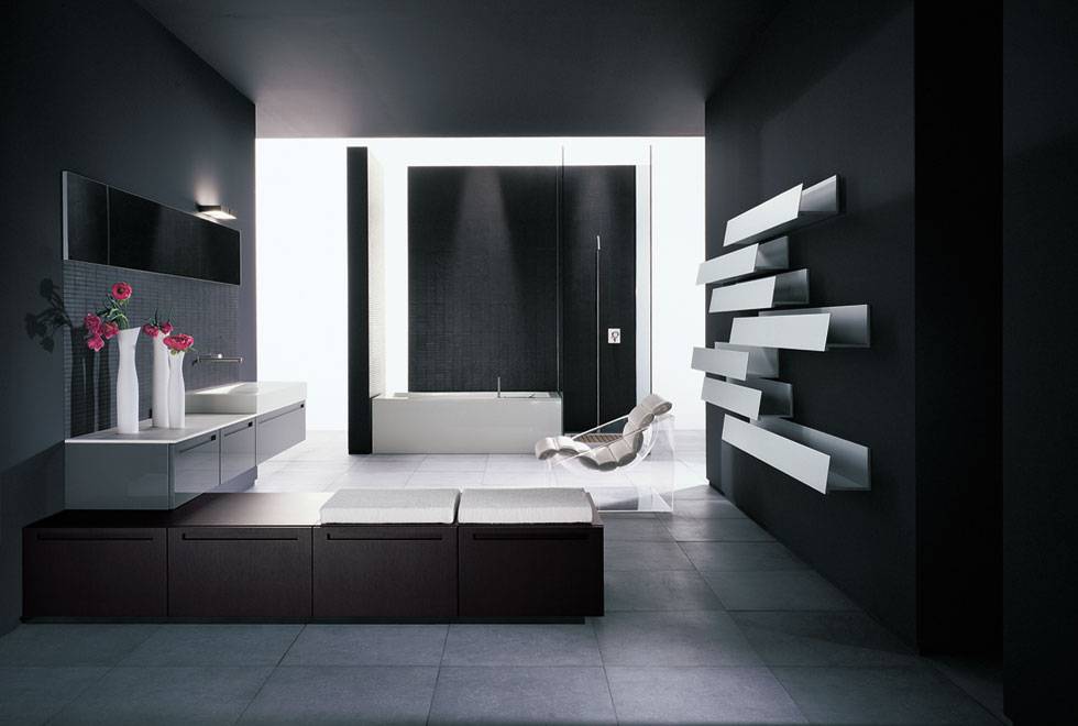 Ванная в стиле хай-тек. материалы для футуристической отделки, выбор мебели и сантехники