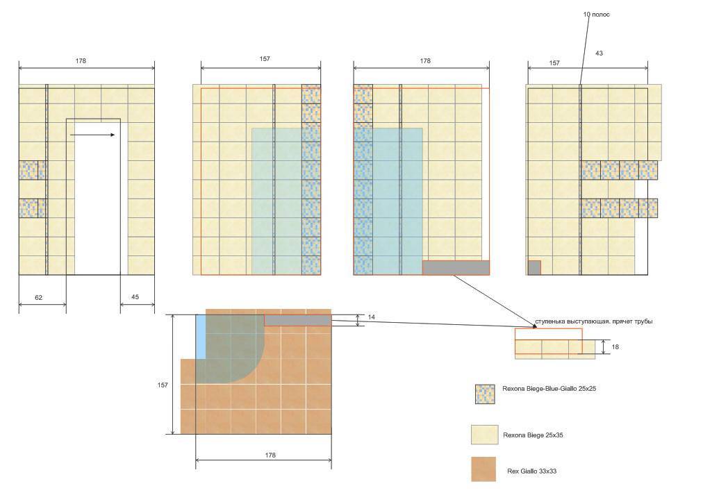 Рассчитываем площадь ванной комнаты для укладки плитки: примеры расчетов укладка • zonaplitki.ru