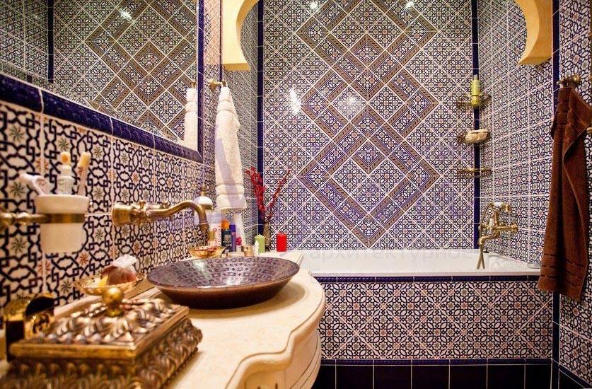 Марокканский стиль в интерьере ванной