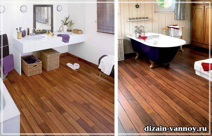 Деревянный пол в ванной: советы по монтажу и подбору дизайна покрытия