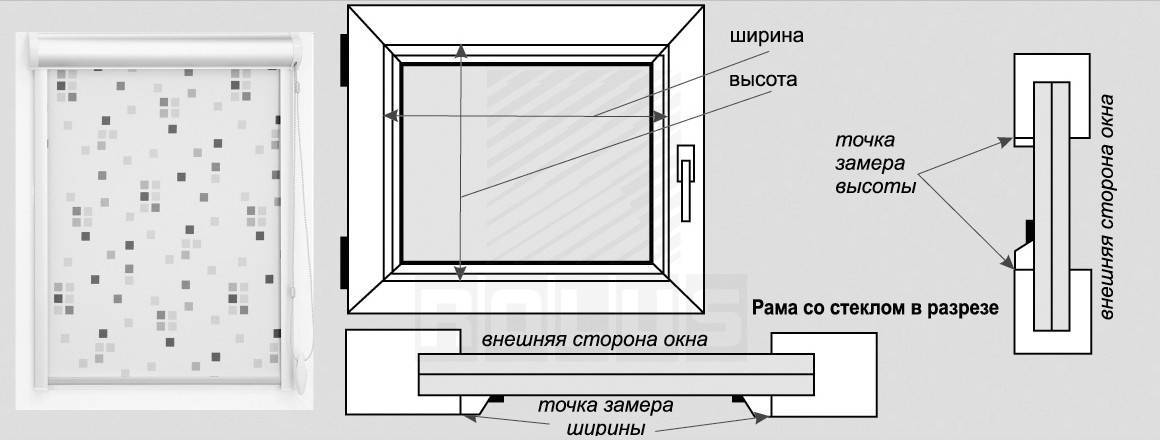 Как правильно измерить размер окна для рулонных штор