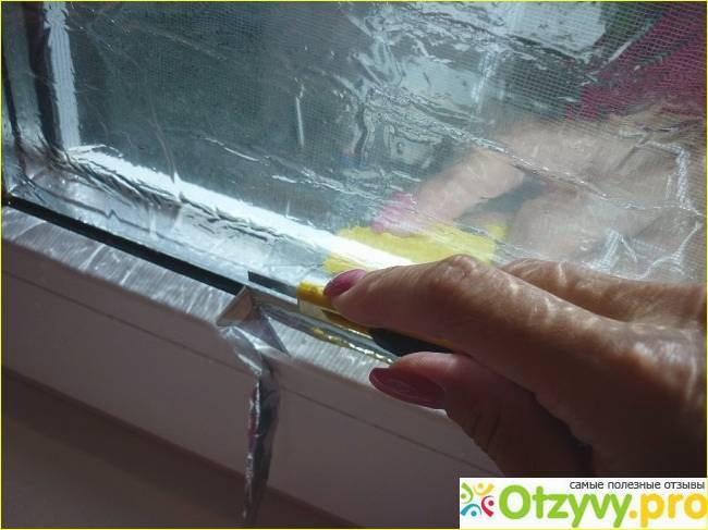 Как снять старую пленку с пластиковых окон