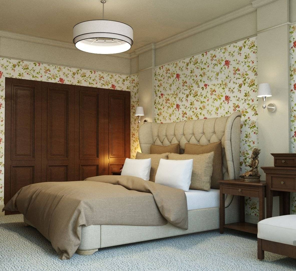 Дизайн спальни в английском стиле