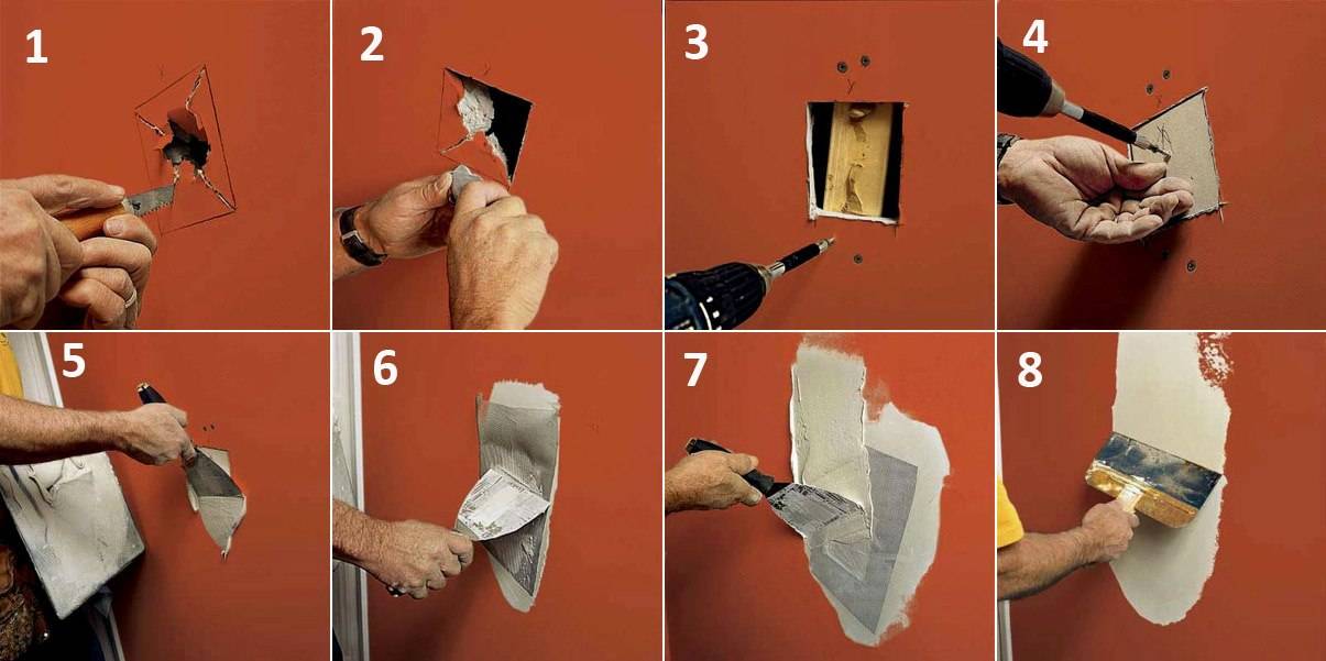Как заделать дырку в гипсокартоне на стене: 5 самых простых и надежных способов