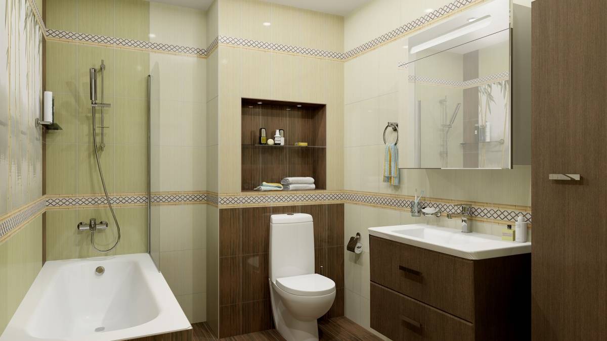 Дизайн стандартных ванных комнат