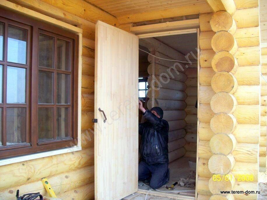 Подготовка и установка деревянной двери с коробом своими руками