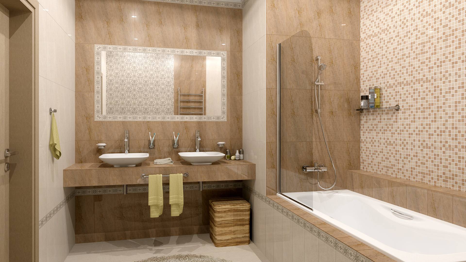 Плитка для ванной комнаты: фото, дизайн, критерии выбора