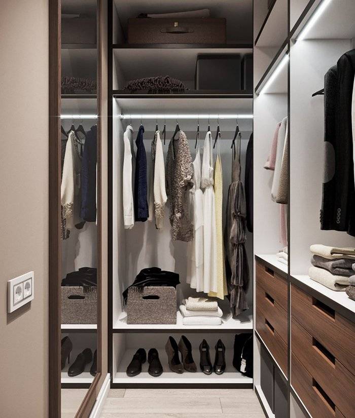 Маленькая гардеробная комната в вашем доме - 45 стильных фото