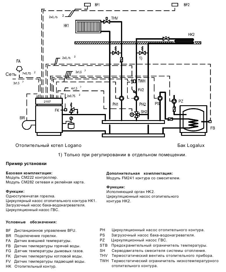 Buderus fm442 схема подключения