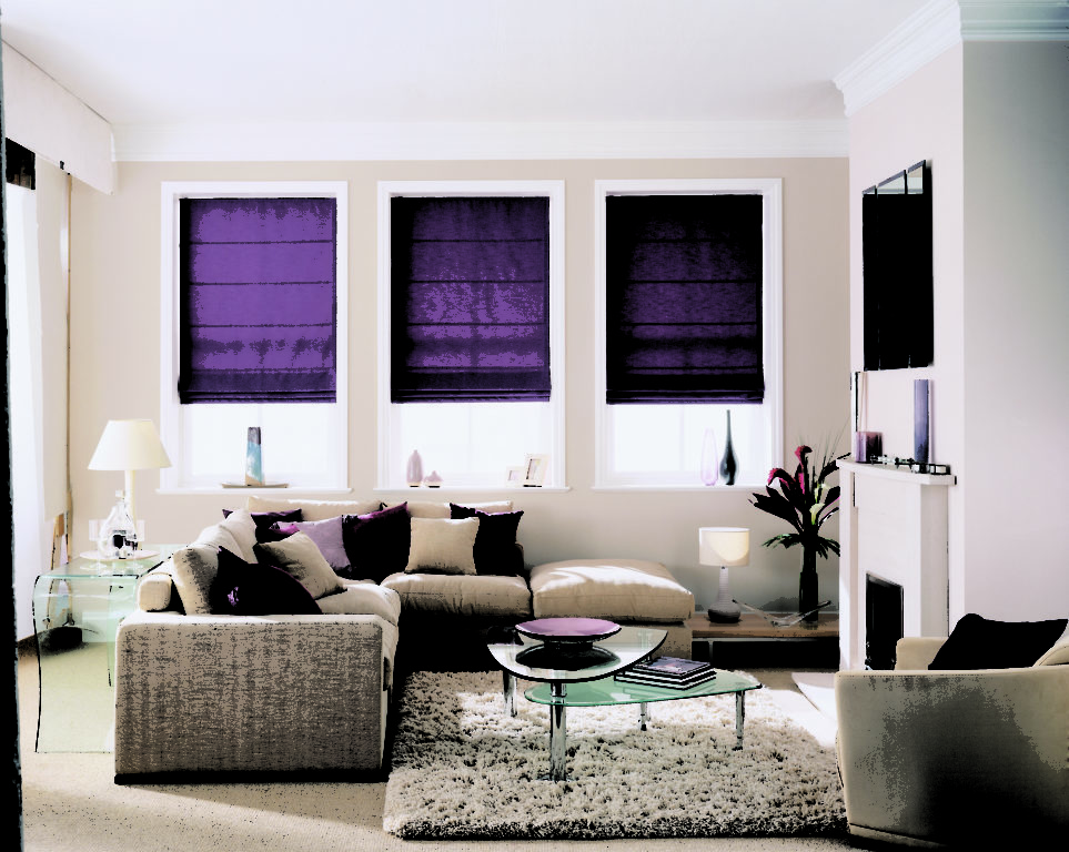 Фиолетовые, лиловые, сиреневые шторы в интерьере гостиной, спальни
 - 40 фото