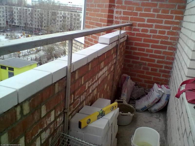 Утепление и укрепление парапета балкона