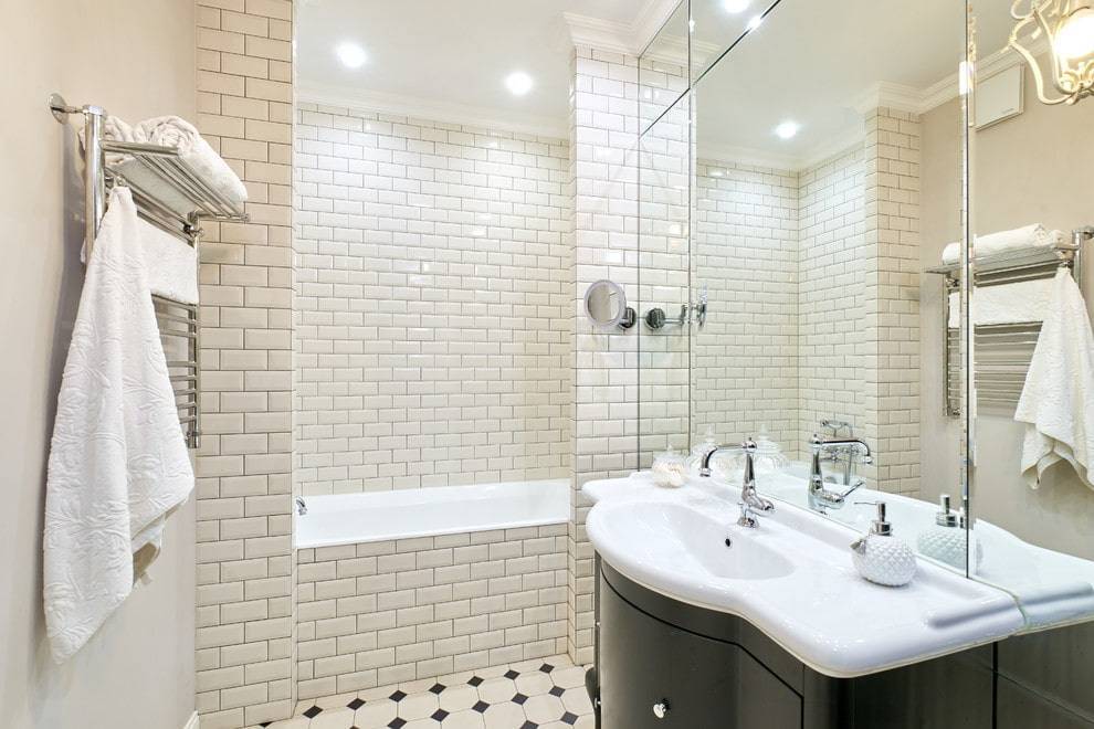 Белая ванная комната – фото оригинального и стильного дизайна