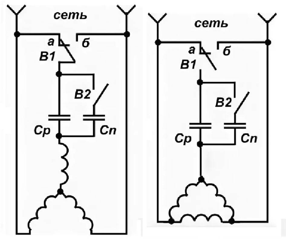 Схема подключения трехфазного двигателя к однофазной сети