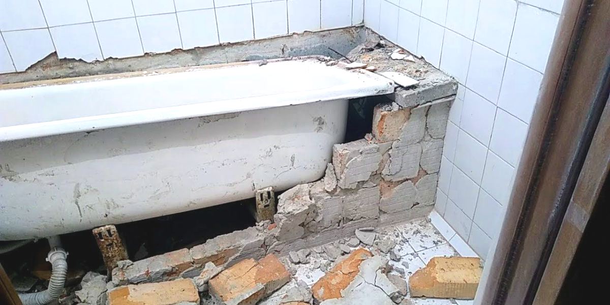 Секреты демонтажа чугунной ванны без которых к работе лучше не приступать