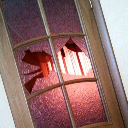 Поменять стекло в межкомнатной двери