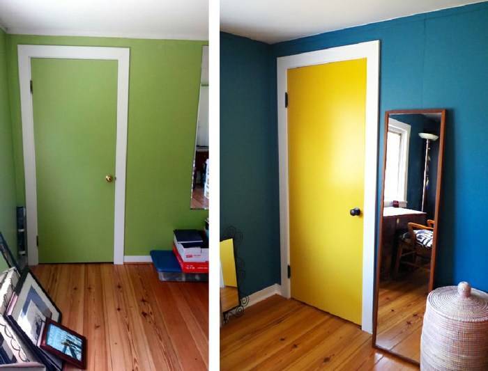 Как своими руками покрасить ламинированную дверь?