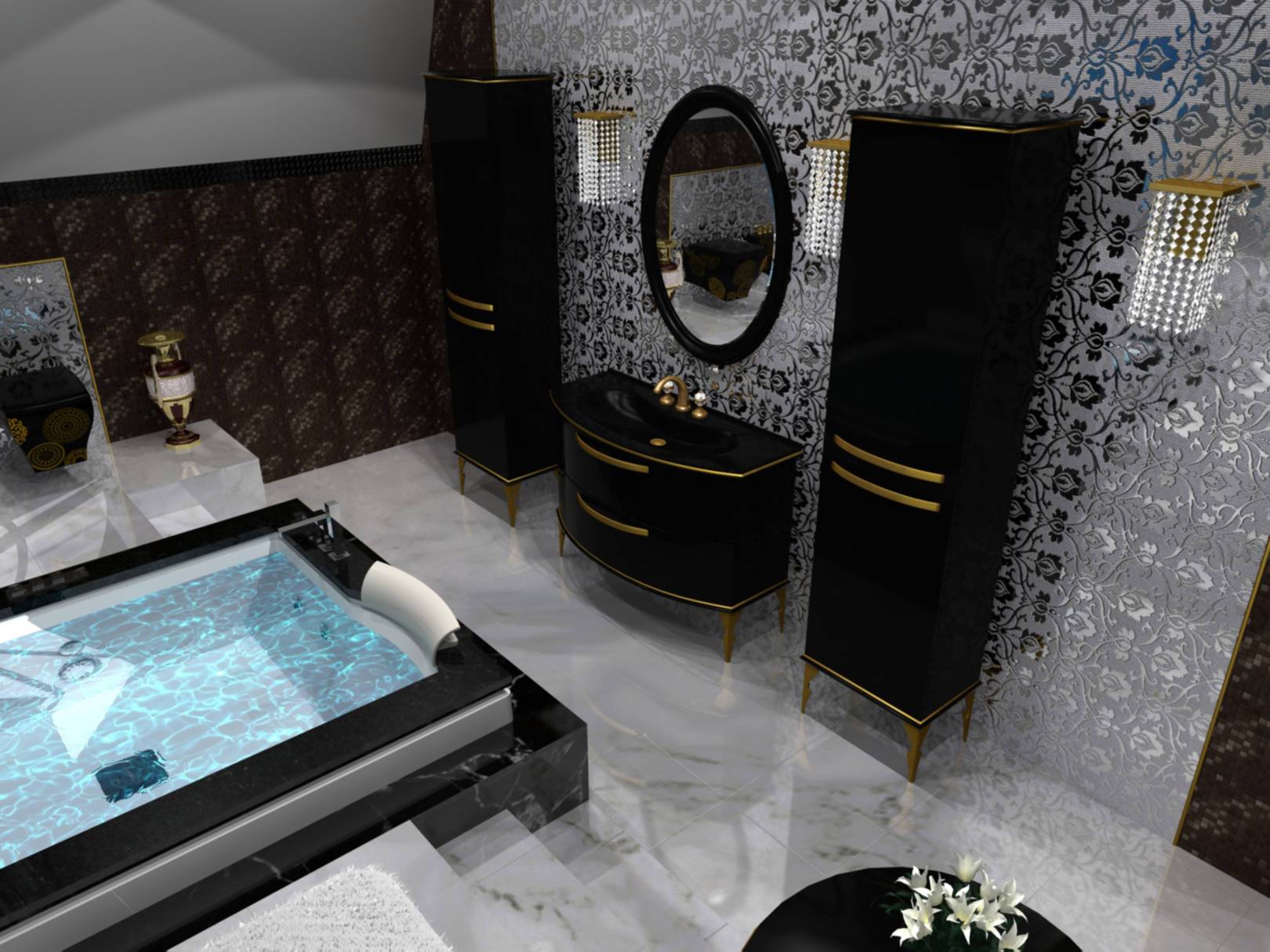 Ванная комната в стиле арт-деко: фото интерьера и дизайна