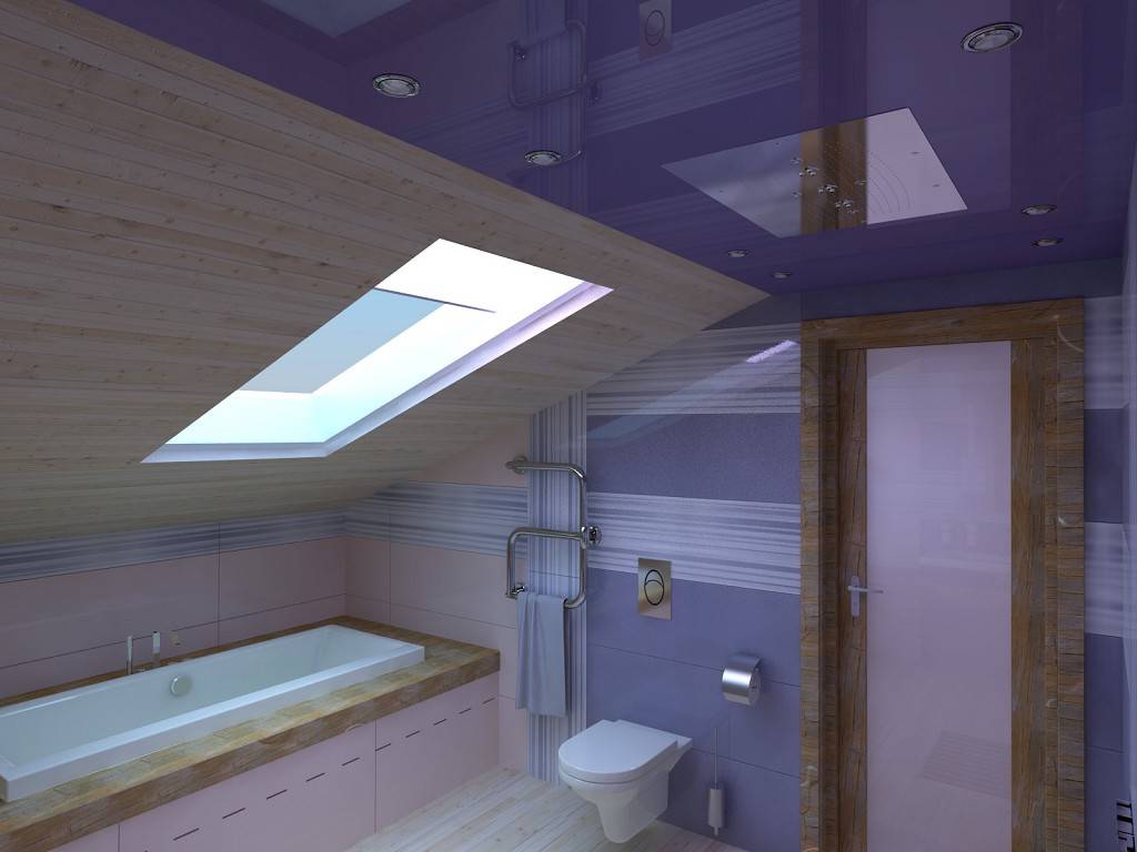 Потолок в ванной - виды и материалы отделки