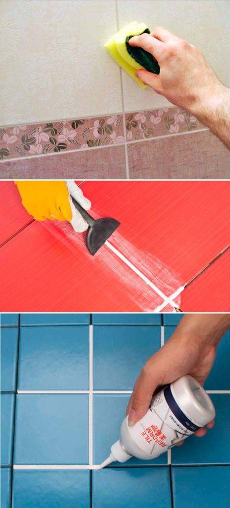 Чем и как обновить швы между плиткой в ванной и на кухне