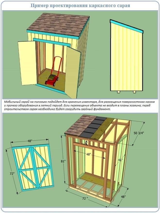 Как построить сарай с односкатной крышей своими руками — пошаговая инструкция (фото, видео, схемы)