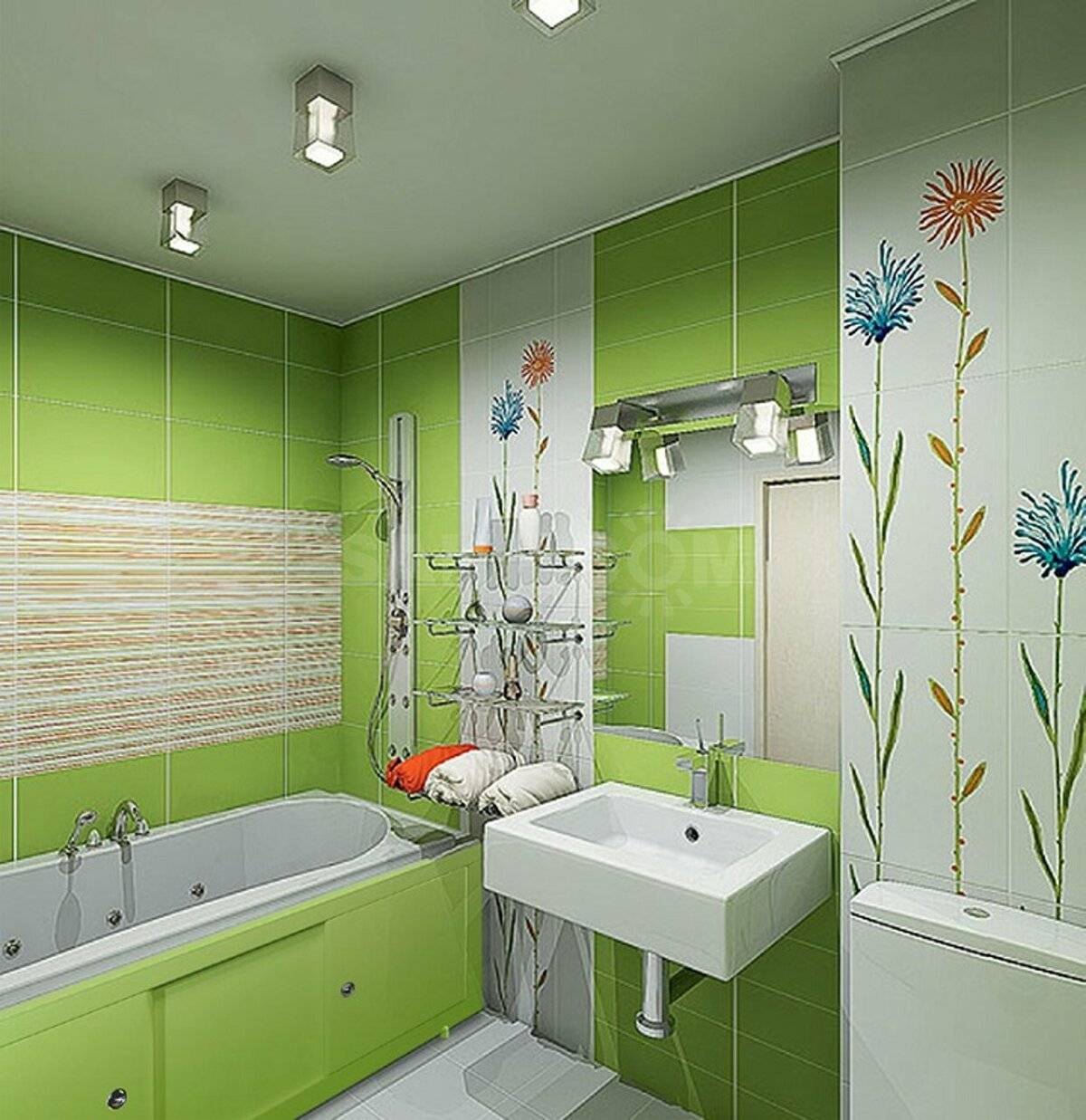Красивый дизайн ванных комнат в частных домах - лучшие идеи