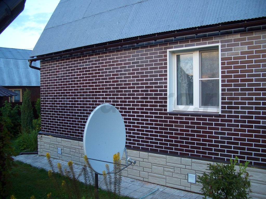 Облицовка фасада дома клинкерной плиткой