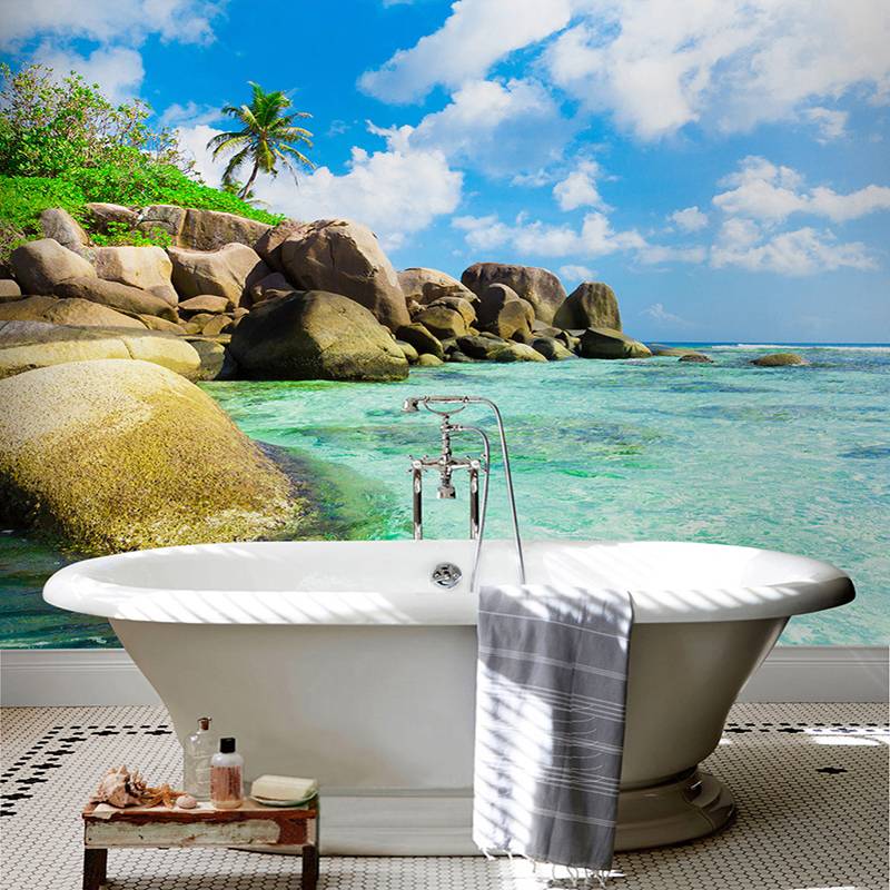 Обои в ванную комнату: какими лучше поклеить? жидкие, виниловые, моющие, влагостойкие — выбираем самые практичные (115+ фото). обои для ванной комнаты: плюсы и минусы, виды, дизайн, 70 фото в интерьер