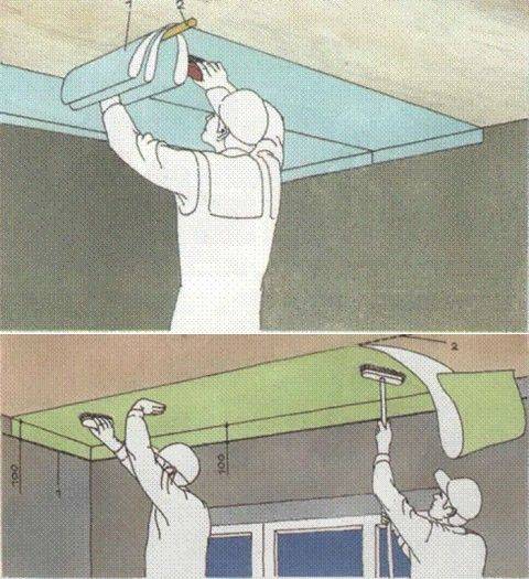 Как клеить обои на потолок своими руками