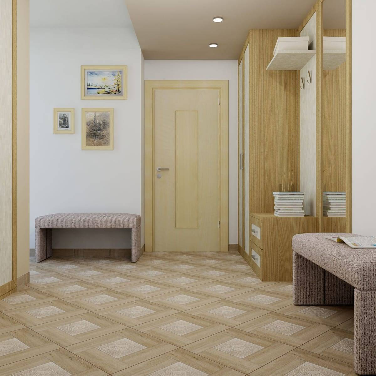 Плитка на пол для коридора и кухни: фото интересных решений, характеристики и нюансы укладки