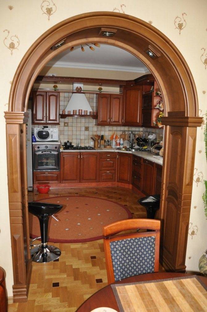 Арка на кухню вместо двери с фото: из гипсокартона в маленькой квартире