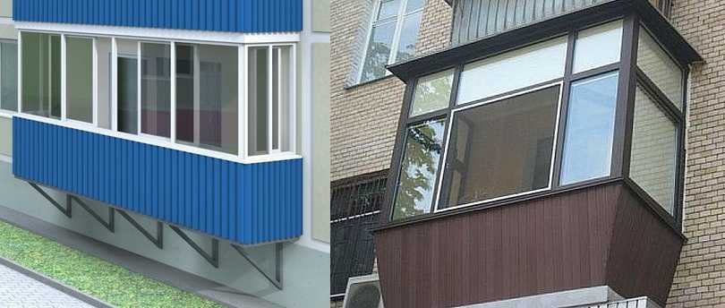 Отделка балкона профлистом и способы его монтажа
