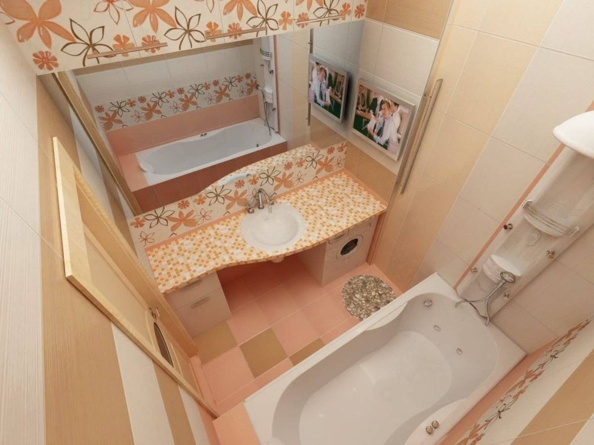 Ремонт небольшой ванной комнаты фото
