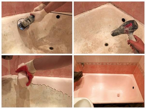 Полное восстановление эмали старой чугунной ванны своими руками: особенности реставрации