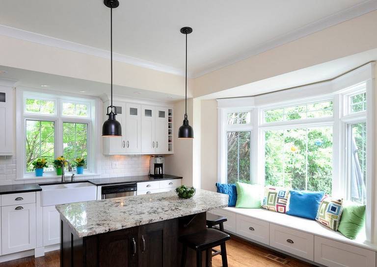 Дизайн кухни с окном – фото-идеи с примерами в частном доме и квартире