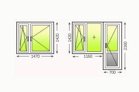 Размеры стандартных окон в панельных домах серии п-30,43,44