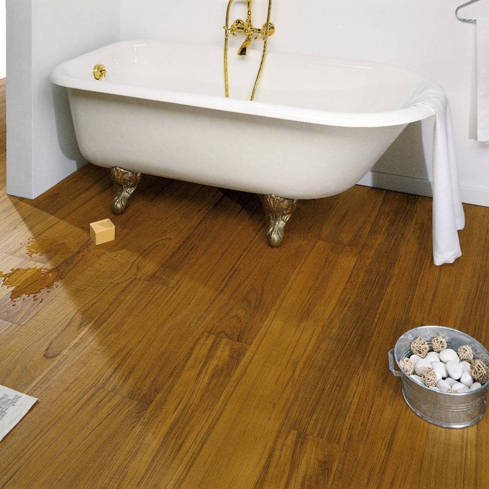 Деревянный пол в ванной, деревянные полы в ванной комнате