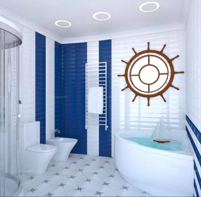 Ванная в морском стиле: особенности декора и варианты стильного оформленияварианты планировки и дизайна