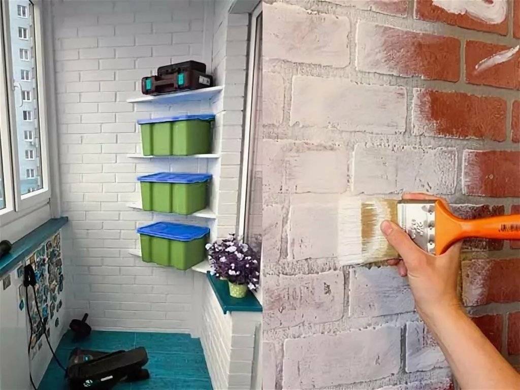 Как покрасить кирпичную стену на балконе своими руками с фото и видео