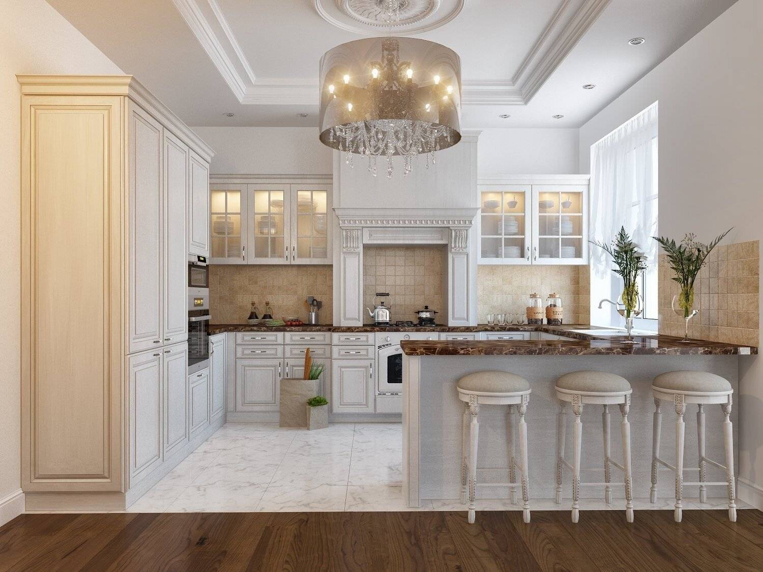 Изящество и простота белого цвета в интерьере кухни: фото современных проектов в разных стилях