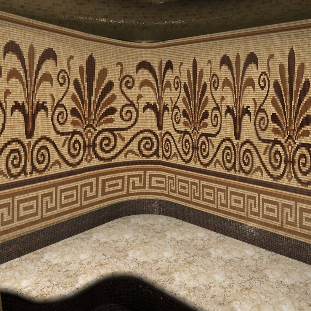 Мозаика и плитка в ванной комнате: дизайн, 26 фото