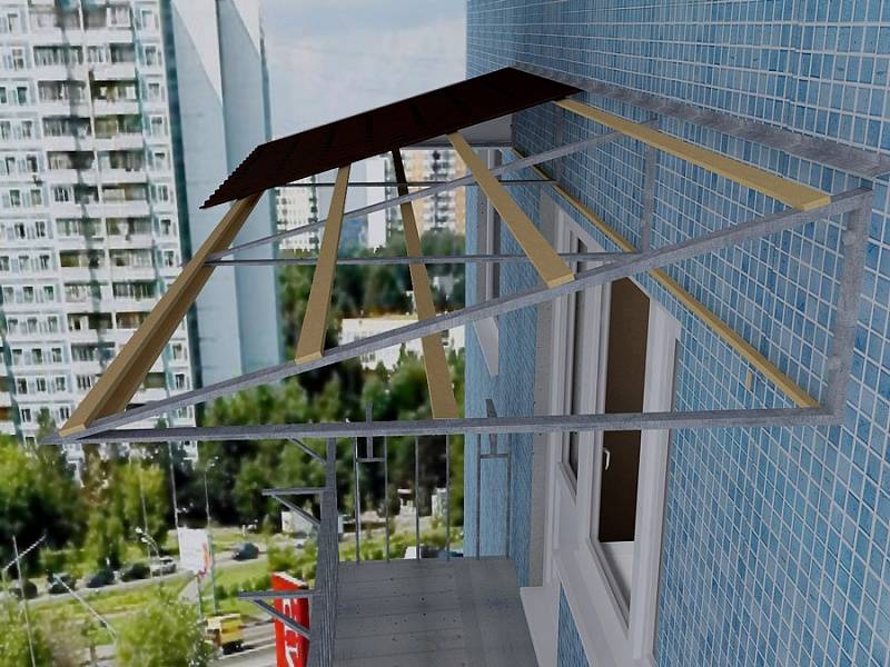Козырек на балкон: монтаж и установка навеса балкона