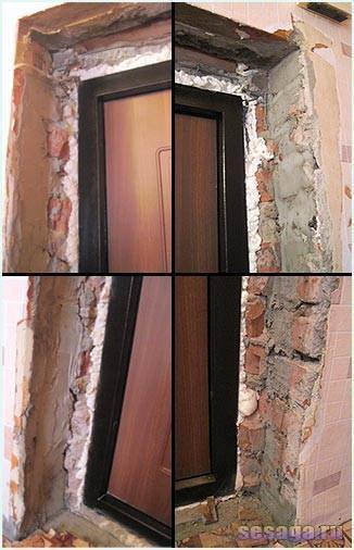 Как заштукатурить дверной проем после установки двери?