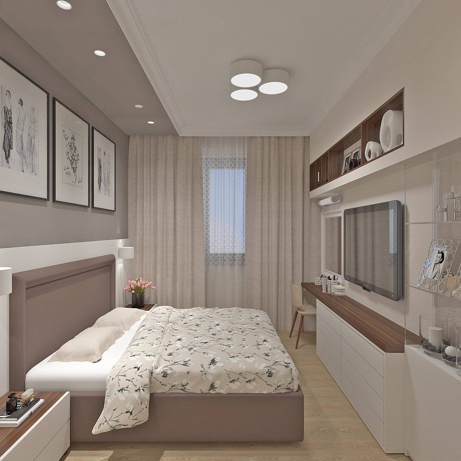 Стиль и дизайн спальни на 14 кв м