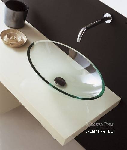 Стеклянная раковина для ванной — разновидности, обзор моделей
