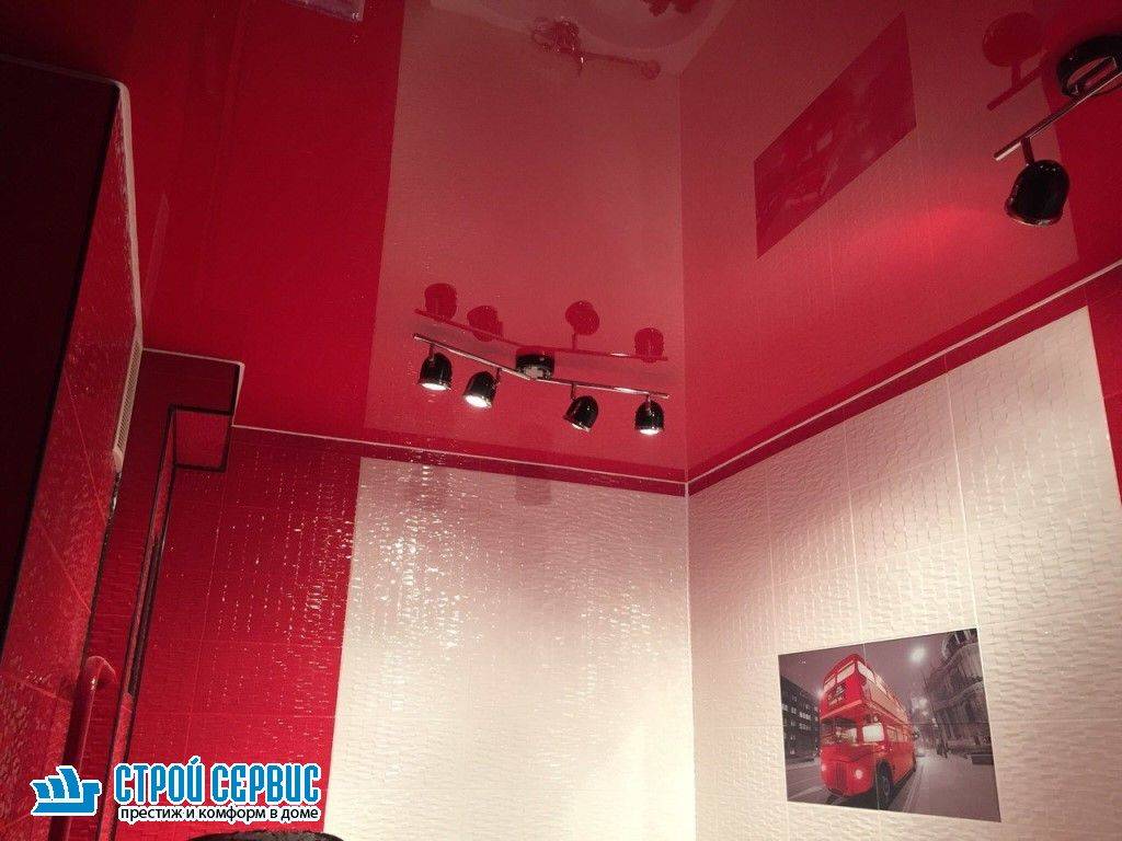 70+ отборных фото красного потолка в интерьере: натяжной, окрашенный, подвесной и плитка