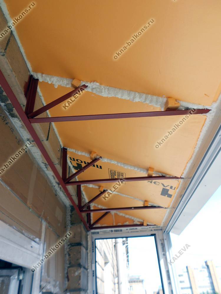 Утепление потолка и крыши на балконе или лоджии: своими руками